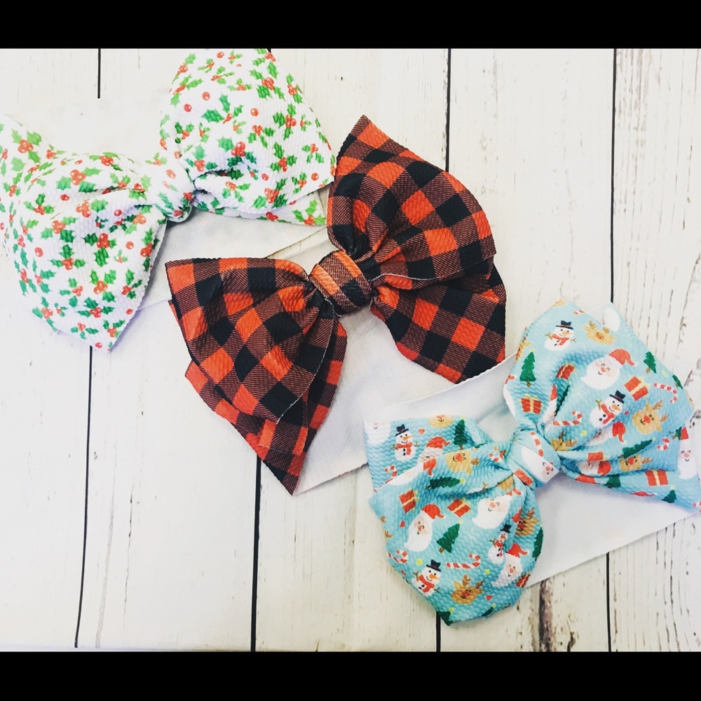 Toddler Baby Christmas Buffalo Head wrap Headband
